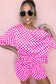 Rose Checkered Top and Short Casual 2pcs Set