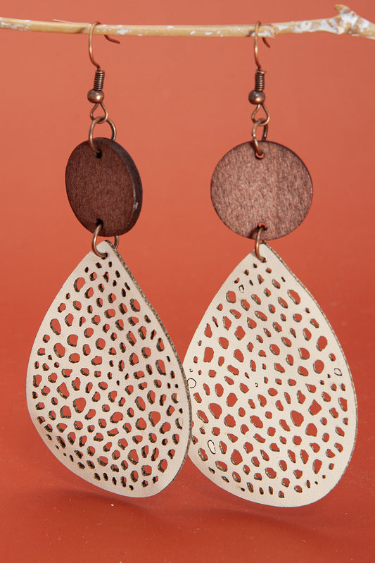 Cut-Out Water Drop Hook Earrings