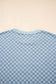 Sky Blue Checkerboard Long Sleeve Pullover and Shorts Set