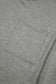 Light Grey Exposed Seam Chest Pocket Split Loose T Shirt