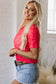 Red Western Girls Mesh T Shirt