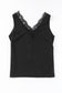 Black Lace Splicing Open Back V Neck Tank Top