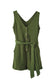 Green Button V Neck Romper with Belt