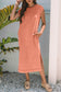 Wisteria Mineral Wash Pocketed T-shirt Long Dress