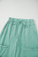 Black Mineral Wash Exposed Seam Drawstring High Waist Wide Leg Cargo Pants