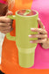 Orchid Petal Frosted Stainless Handle Large Vacuum Cup with Straw 40oz