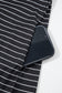 Black Stripe Ruffled Short Sleeve Crew Neck T Shirt Shift Mini Dress