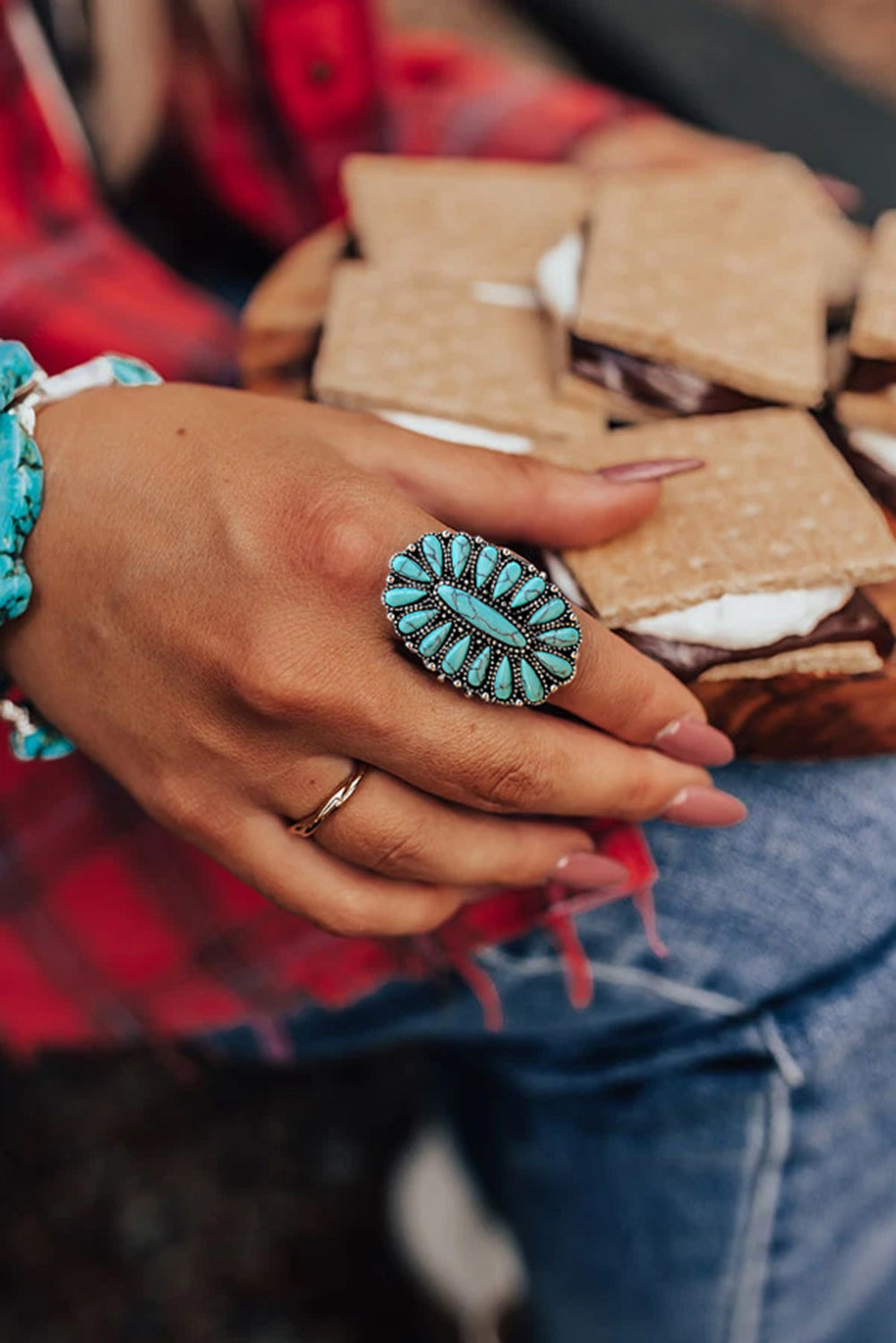 Vintage Oval Turquoise Ring