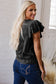 White Layered Ruffle Short Sleeve Round Neck Top