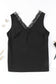 Black Lace Splicing Open Back V Neck Tank Top