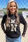 Black Game Day Rugby Mesh Sheer Long Sleeve Top
