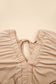 Textured V Neck Flutter Sleeve Ruffled Maxi Dress
