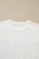 White FOOTBALL 3D Letter Graphic Crew Neck Sweatshirt