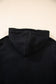 Navy Blue Button Drawstring Hooded Pullover and Casual Short Set