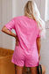 Bonbon Loose Half Sleeve V Neck Knit Romper