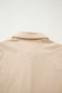 Oatmeal Corduroy Half Button Collared Long Sleeve Mini Dress