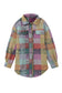 Multicolor Brushed Plaid Pocketed Oversize Shacket