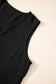 Black Buttoned Vest Drawstring Wide Leg Pants 2pcs Set