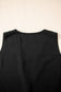 Black Buttoned Vest Drawstring Wide Leg Pants 2pcs Set