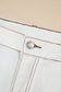 White Raw Hem High Waist Denim Shorts