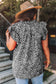 Black Rose Floral Print Ruffle Sleeve Plus Size Shift Top