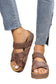 Brown Braided Detail Criss Cross Platform Slippers