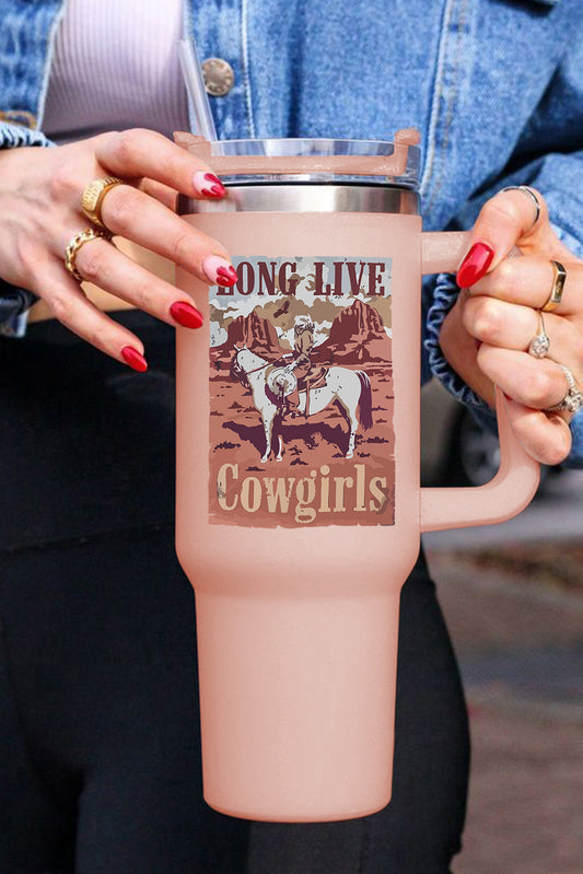 Pink Western Cowgirls Graphic Stainless Double Insulated Cup