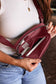 Red Waterproof Zipped Crossbody Chest Bag