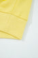 Yellow Cream Drop Shoulder Puff Sleeve Crop Pullover Drawstring Wide Leg Pants Set