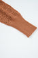 Redwood Burl Mix Pattern Hollowed Knit Open Front Cardigan