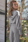 Gray Double Zipper Hooded Jacket and Sweatpants Active Set