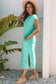 Wisteria Mineral Wash Pocketed T-shirt Long Dress