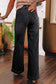 Black Wide Leg Pocketed High Waist Jeans