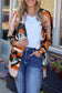 Orange Western Tribal Aztec Print Cardigan