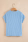 Corded Knit Color Block Pocketed Crew Neck T Shirt