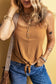 Straw Yellow Ribbed Front Knot Buttoned Thin Strap Tank Top