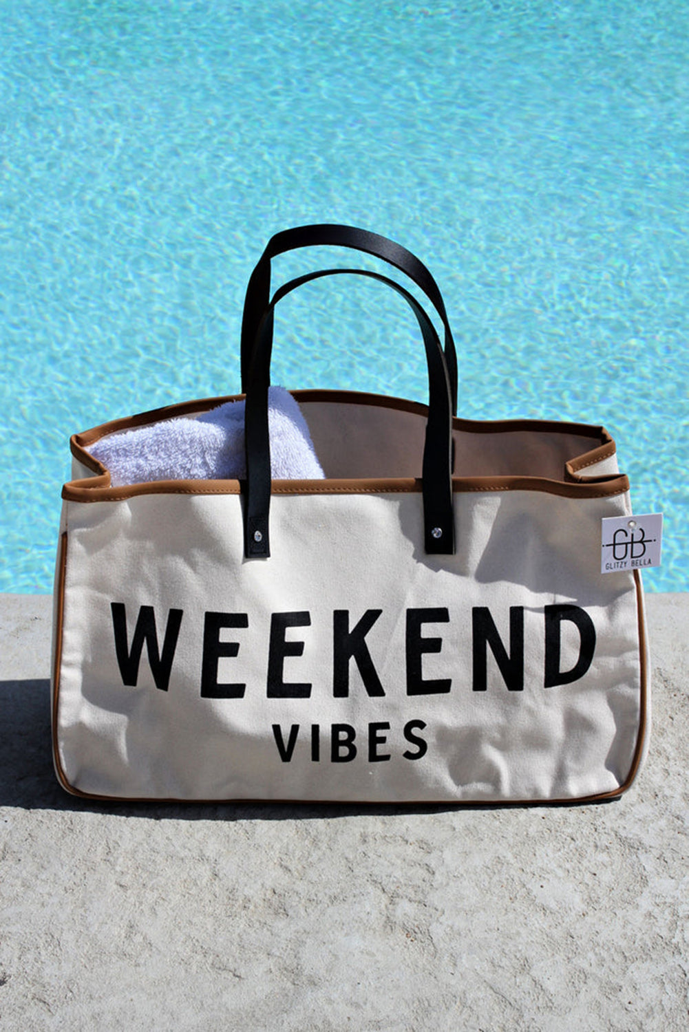 WEEKEND VIBES Canvas Tote