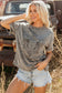 Light Grey Western Steer Head Tie Dye Print Crew Neck T Shirt
