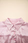 Rose Red Metallic Sheen Short Sleeve Buttoned Front Casual Shirt