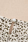 Beige Plus Size Leopard Print Frill Trim Short Sleeve Flared Dress