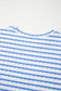 Black Stripe Knitted Short Sleeve Top and Drawstring Shorts Set