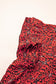 Black Rose Floral Print Ruffle Sleeve Plus Size Shift Top