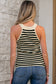 Black Stripe Crew Neck Slim Fit Sweater Vest