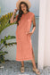 Wisteria Mineral Wash Pocketed T-shirt Long Dress
