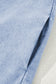 Beau Blue Double Ruffled Sleeves Buttoned A-line Collared Mini Denim Dress