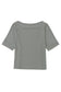 Gray Boatneck Batwing Sleeve Cording Blouse