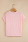 Corded Knit Color Block Pocketed Crew Neck T Shirt