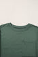 Light Grey Exposed Seam Chest Pocket Split Loose T Shirt