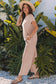 Smoke Gray Solid Corded Knit Short Sleeve T Shirt and Wide Leg Pants Set