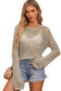 Knit Long Sleeve Khaki Top